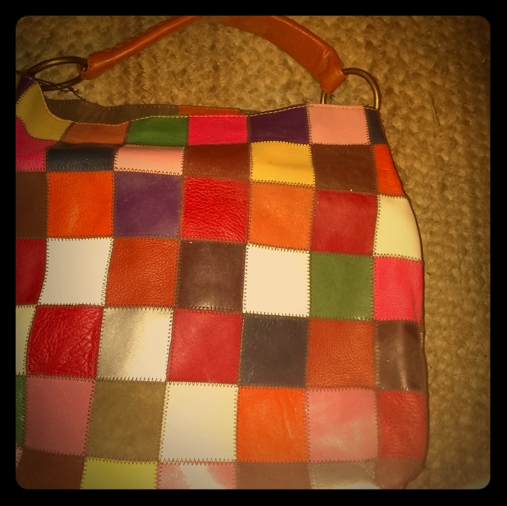 Stella Max Patchwork purse leather